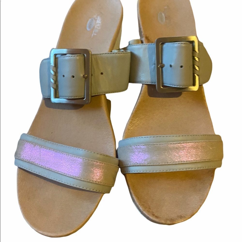 Dr. Scholls Womens Frill-Original Collection Taupe Leather Size 8.5  Medium